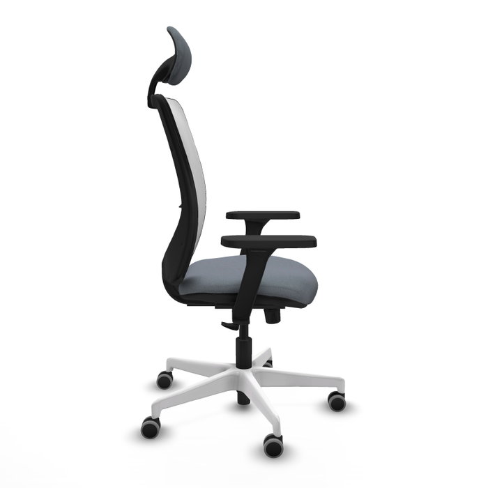 PIQUERAS Y CRESPO Silla de oficina Zulema con mecanismo Sincro, Gris y Blanco PIQUERAS Y CRESPO Silla de oficina Zulema con mecanismo Sincro, Gris y Blanco