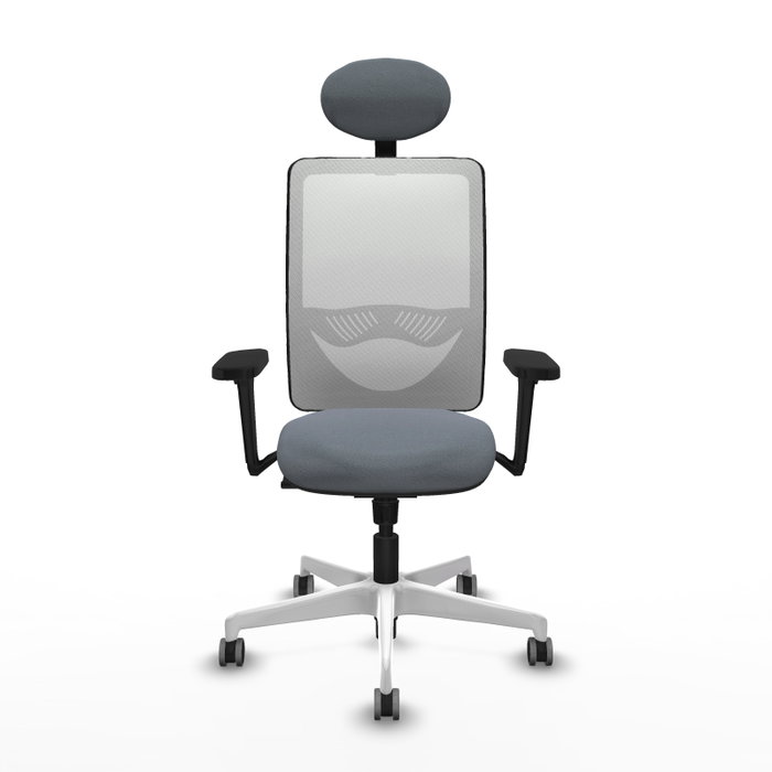 PIQUERAS Y CRESPO Silla de oficina Zulema con mecanismo Sincro, Gris y Blanco PIQUERAS Y CRESPO Silla de oficina Zulema con mecanismo Sincro, Gris y Blanco