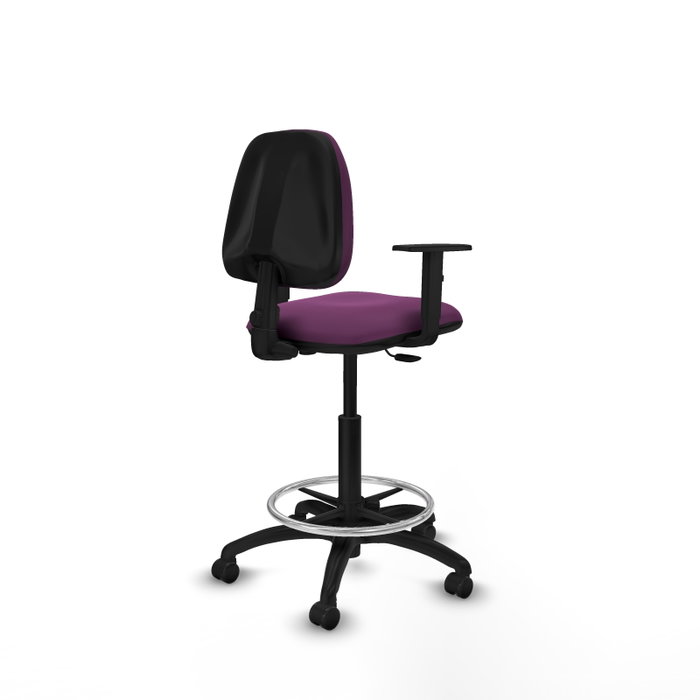 PIQUERAS Y CRESPO Taburete Isso CP Morado con Brazos