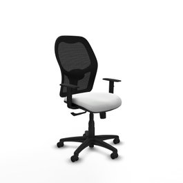 PIQUERAS Y CRESPO Silla de oficina Alocén, Mecanismo Sincro, Blanco y Negro