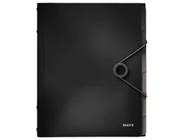 Leitz Solid Clasificadora Fuelle DIN A4 Polipropileno 6 Compartimentos Negro