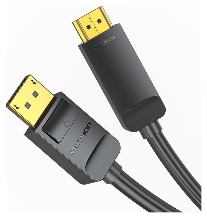 Vention Cable Conversor DisplayPort Macho a HDMI Macho 4K 2m Negro