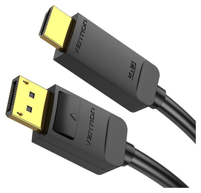 Vention Cable Conversor DisplayPort Macho a HDMI Macho 4K 2m Negro