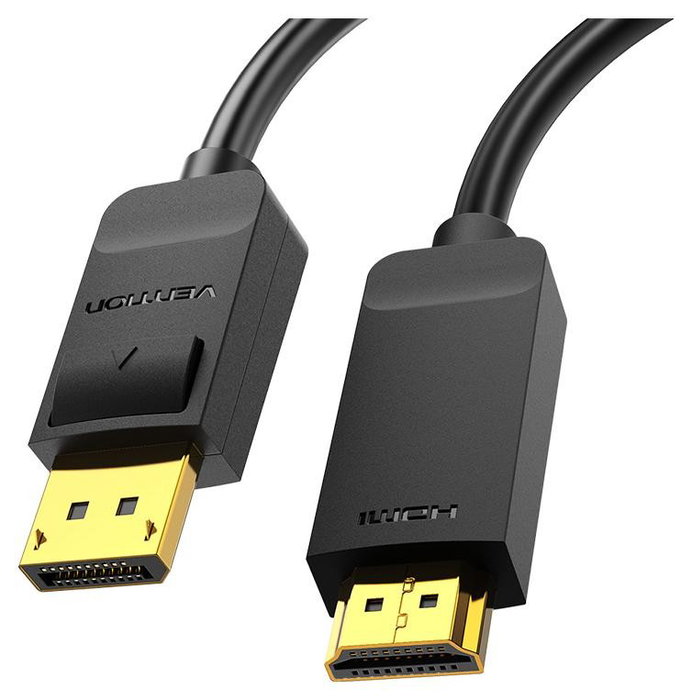 Vention Cable Conversor DisplayPort Macho a HDMI Macho 4K 2m Negro