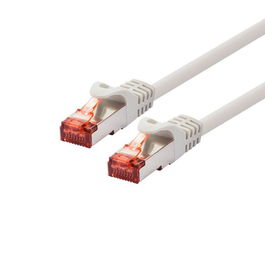 LOGON PROFESSIONAL Cable de Red Cat6 F/UTP - 20M Ivory, Cable de Parche Blindado de 27/7 AWG con Conectores RJ45, 100 Ohm