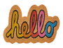 Giftdecor Felpudo Forma Hello 55x39.5x1.5 cm, Fibra de Coco y PVC, Multicolor (Set de 10)