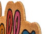 Giftdecor Felpudo Forma Hello 55x39.5x1.5 cm, Fibra de Coco y PVC, Multicolor (Set de 10)