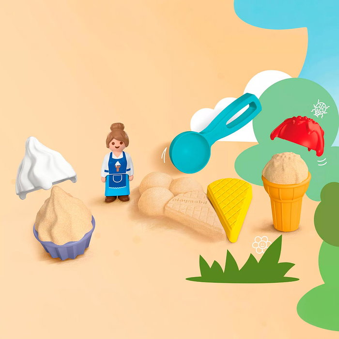 Playmobil Playmobil Junior Sand Heladería Juego de Helados Juguete para Niños 1-4 Años