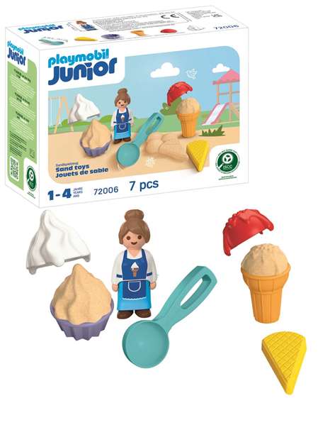 Playmobil Playmobil Junior Sand Heladería Juego de Helados Juguete para Niños 1-4 Años