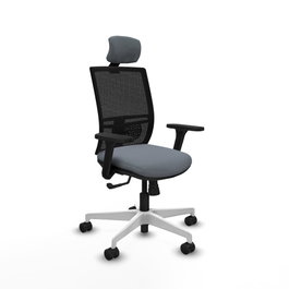 PIQUERAS Y CRESPO Silla de oficina Yunquera Gris/Negro con mecanismo Sincro