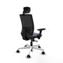 PIQUERAS Y CRESPO Silla de oficina Yunquera Gris/Negro con mecanismo Sincro