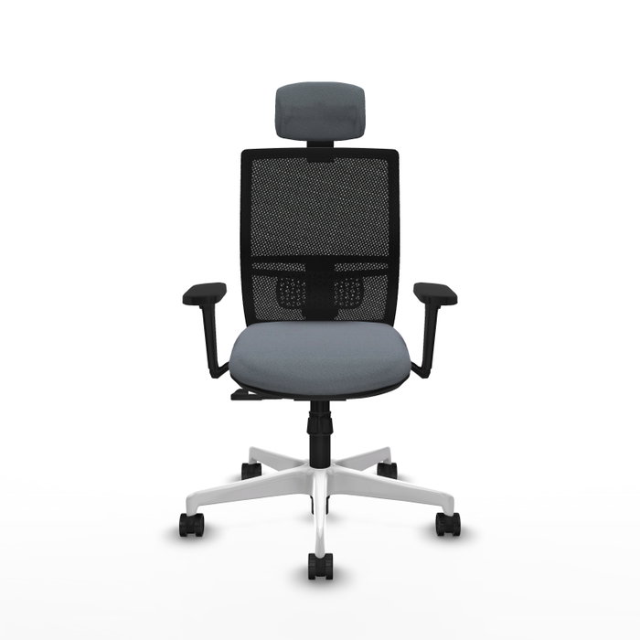 PIQUERAS Y CRESPO Silla de oficina Yunquera Gris/Negro con mecanismo Sincro