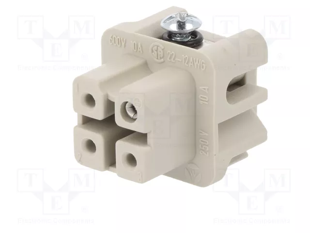 WIELAND Conector HDC Hembra Tamaño 3 de 4 Pines