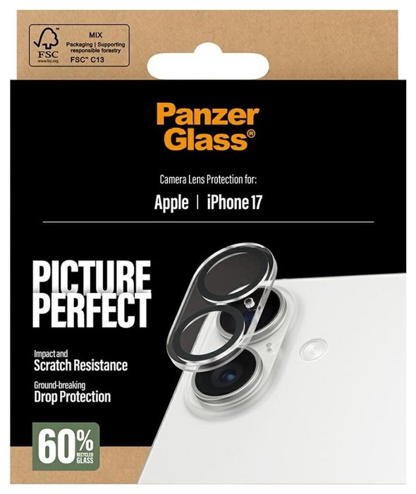 PanzerGlass PicturePerfect Protector de Lente de Cámara para iPhone 17