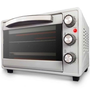 Grunkel HR-23SILVER Horno Eléctrico de Sobremesa 23L 1600W 3 Funciones 230°C Temporizador 60min Plata con Bandeja y Rejilla