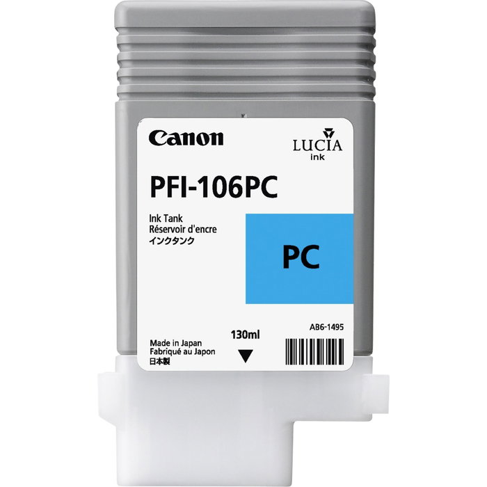 Canon PFI-106PC Cartucho de tinta cian foto 130ml Canon PFI-106PC Cartucho de tinta cian foto 130ml