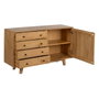 Ixia Aparador de Salón en Madera de Mindi Natural 130 x 40 x 80 cm