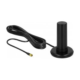 DeLOCK Antena 5G LTE Omnidireccional con Base Magnética y Cable RF195 3 m - Negro
