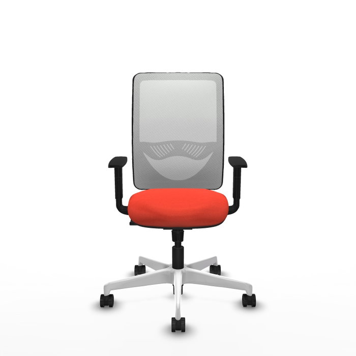 PIQUERAS Y CRESPO Silla de oficina Zulema con mecanismo Sincro, Tela Naranja oscuro y Malla Blanco PIQUERAS Y CRESPO Silla de oficina Zulema con mecanismo Sincro, Tela Naranja oscuro y Malla Blanco