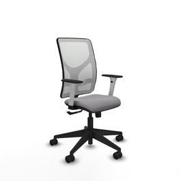 PIQUERAS Y CRESPO Silla de oficina Motilla con mecanismo Sincro, Gris y Blanco