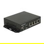 Delock 87704 Switch Gigabit Ethernet 4 Puertos RJ-45 + 1 Puerto SFP, 10/100/1000 Mbps, Montaje en Pared, Negro
