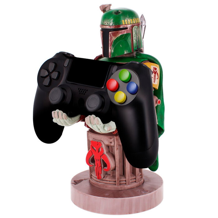 EXQUISITE GAMING Cable Guy Soporte Sujecion Figura Boba Fett Star Wars 20cm Compatible con Mandos y Smartphones EXQUISITE GAMING Cable Guy Soporte Sujecion Figura Boba Fett Star Wars 20cm Compatible con Mandos y Smartphones