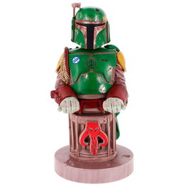 EXQUISITE GAMING Cable Guy Soporte Sujecion Figura Boba Fett Star Wars 20cm Compatible con Mandos y Smartphones