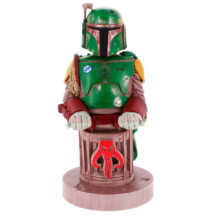 EXQUISITE GAMING Cable Guy Soporte Sujecion Figura Boba Fett Star Wars 20cm Compatible con Mandos y Smartphones EXQUISITE GAMING Cable Guy Soporte Sujecion Figura Boba Fett Star Wars 20cm Compatible con Mandos y Smartphones