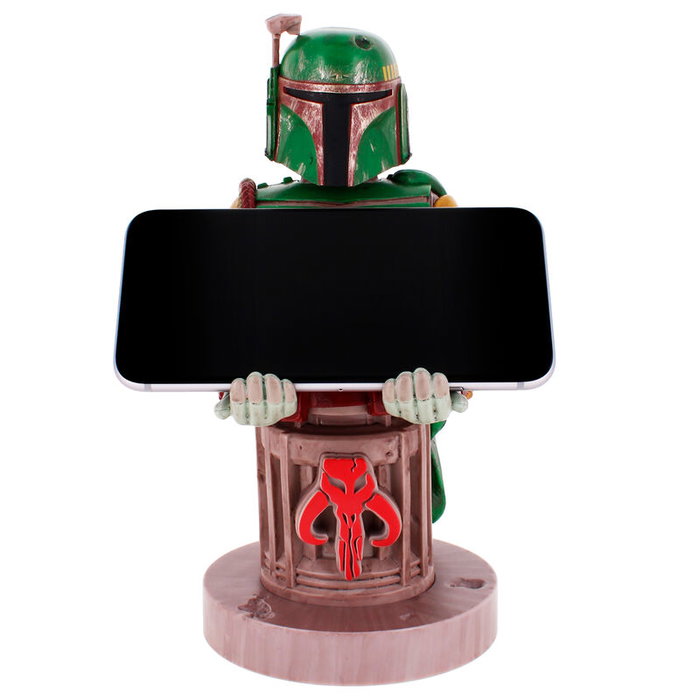 EXQUISITE GAMING Cable Guy Soporte Sujecion Figura Boba Fett Star Wars 20cm Compatible con Mandos y Smartphones EXQUISITE GAMING Cable Guy Soporte Sujecion Figura Boba Fett Star Wars 20cm Compatible con Mandos y Smartphones
