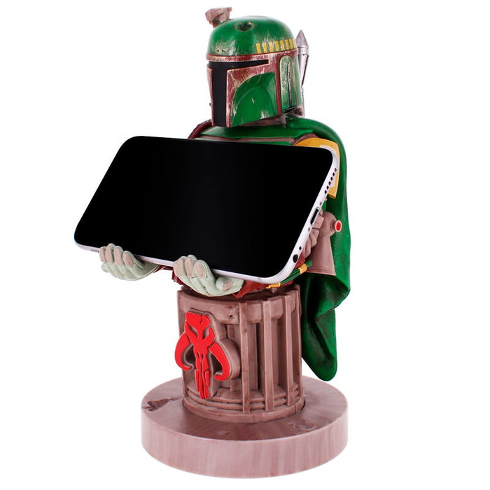 EXQUISITE GAMING Cable Guy Soporte Sujecion Figura Boba Fett Star Wars 20cm Compatible con Mandos y Smartphones EXQUISITE GAMING Cable Guy Soporte Sujecion Figura Boba Fett Star Wars 20cm Compatible con Mandos y Smartphones
