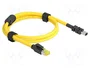 DeLOCK Cable de red Cat6 Mini I/O 8 Pin D-Form a RJ45 de 1 m, Amarillo/Negro