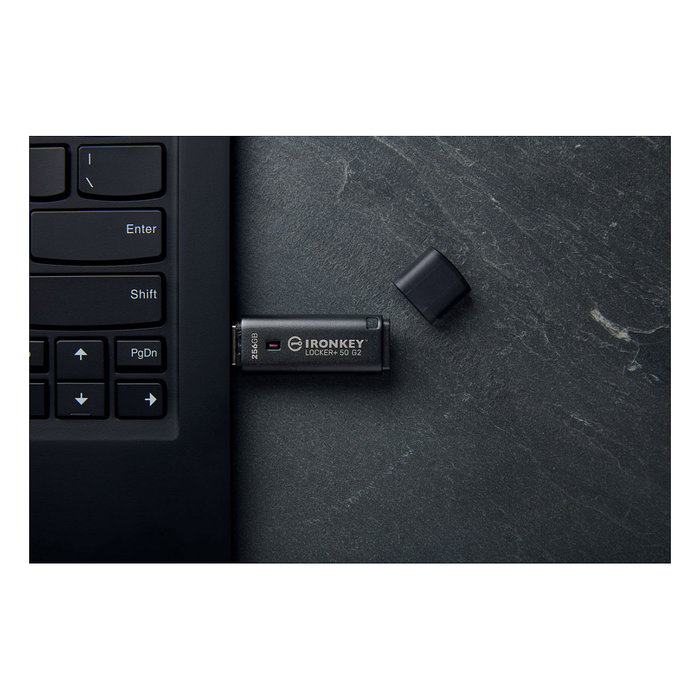 Kingston IronKey Locker Plus 50 G2 256GB - Memoria USB 3.2 Gen 1, Cifrado AES-256 FIPS 197, Negro, Velocidad Lectura 145 MB/s Kingston IronKey Locker Plus 50 G2 256GB - Memoria USB 3.2 Gen 1, Cifrado AES-256 FIPS 197, Negro, Velocidad Lectura 145 MB/s