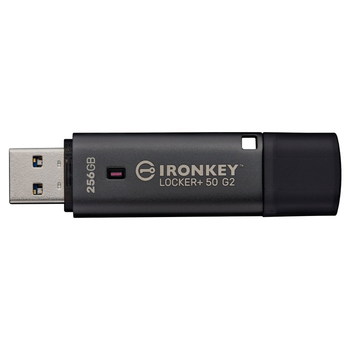 Kingston IronKey Locker Plus 50 G2 256GB - Memoria USB 3.2 Gen 1, Cifrado AES-256 FIPS 197, Negro, Velocidad Lectura 145 MB/s Kingston IronKey Locker Plus 50 G2 256GB - Memoria USB 3.2 Gen 1, Cifrado AES-256 FIPS 197, Negro, Velocidad Lectura 145 MB/s