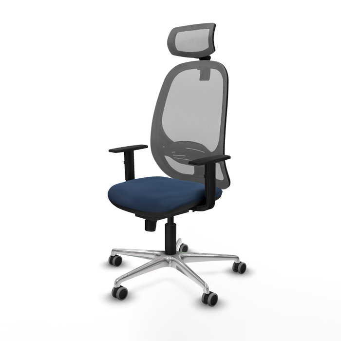 PIQUERAS Y CRESPO Silla de oficina Cilanco con mecanismo Sincro Azul marino y Gris PIQUERAS Y CRESPO Silla de oficina Cilanco con mecanismo Sincro Azul marino y Gris