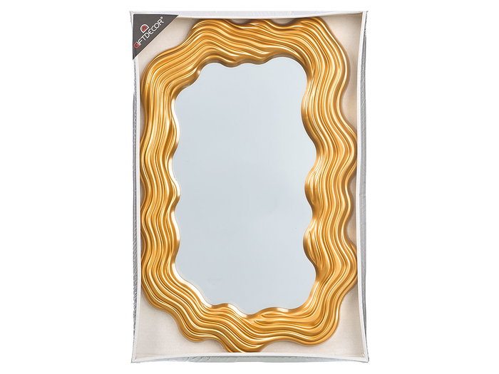 GIFTDECOR Espejo de plástico forma oro 45cm GIFTDECOR Espejo de plástico forma oro 45cm