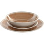 DKD Home Decor Set de Vajilla de Gres Naranja 18 Piezas