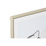 DKD Home Decor Cuadro Lienzo Cara Abstract Surtido de 4 Unidades (45x2,5x60 cm) de Colores Blanco, Rosa y Natural