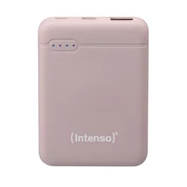Intenso XS5000 Power Bank - Batería Externa 5000 mAh Polímero de Litio, Color Rosa, con USB Tipo-C y Micro-USB, Carga hasta 2 Dispositivos Simultáneamente
