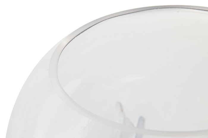 DKD Home Decor Portavelas Madera y Cristal Tronquitos Blanco