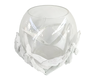 DKD Home Decor Portavelas Madera y Cristal Tronquitos Blanco