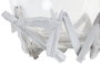 DKD Home Decor Portavelas Madera y Cristal Tronquitos Blanco