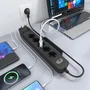 Aisens Regleta de Enchufes con 5 Tomas y Cargador USB 20W Negro