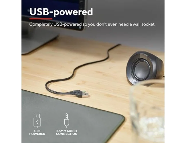 Trust Polo 2.0 Altavoces Compactos con Alimentación USB y 4W RMS, Negro