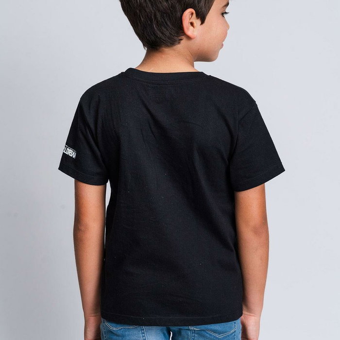 Camiseta de Manga Corta Infantil The Mandalorian Negro 14 Años