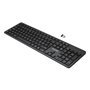 eSTUFF Teclado Inalámbrico de Tamaño Completo con Distribución Nórdica G220 - Teclas Silenciosas y de Perfil Bajo para Mayor Productividad y Conexión 2.4 GHz