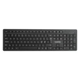 eSTUFF Teclado Inalámbrico de Tamaño Completo con Distribución Nórdica G220 - Teclas Silenciosas y de Perfil Bajo para Mayor Productividad y Conexión 2.4 GHz