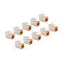 DeLOCK Set de 10 Módulos Keystone RJ45 Cat.6A sin herramientas, naranja