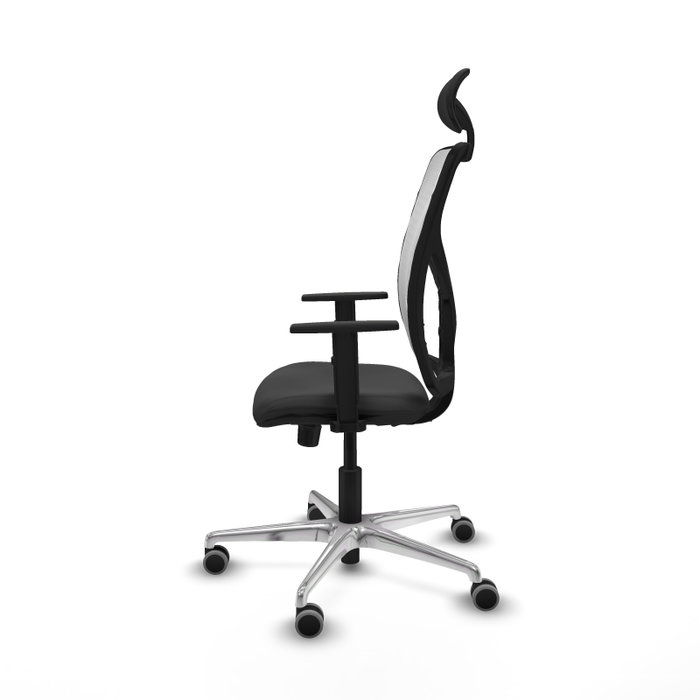 PIQUERAS Y CRESPO Silla de oficina Motilla con mecanismo Sincro, Gris oscuro y Blanco