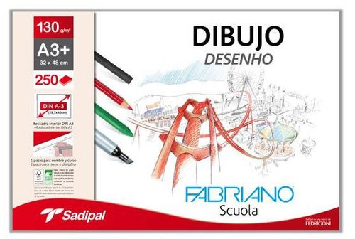 FABRIANO Lámina de Dibujo Grano Natural A3 130g Caja de 250 FABRIANO Lámina de Dibujo Grano Natural A3 130g Caja de 250