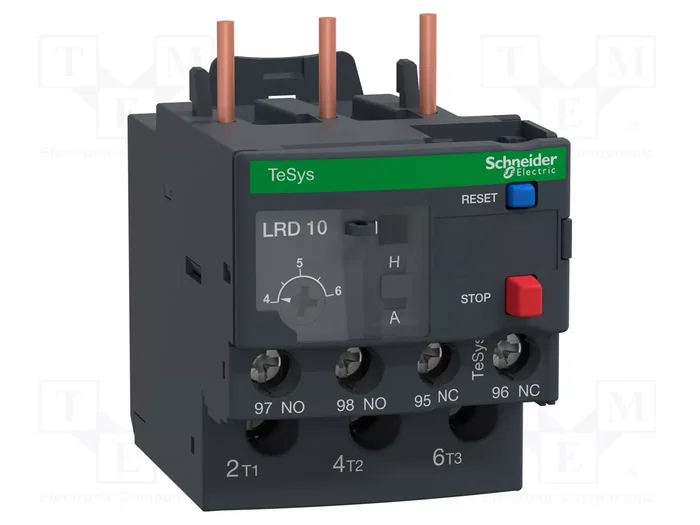 SCHNEIDER ELECTRIC Relé térmico TeSys D 4÷6A con agarres de tornillo SCHNEIDER ELECTRIC Relé térmico TeSys D 4÷6A con agarres de tornillo